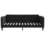 vidaXL Lit de jour avec gigogne sans matelas noir 90x200 cm