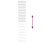 vidaXL Store zèbre blanc 45x200cm largeur du tissu 40 9 cm polyester