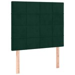 vidaXL Sommier à lattes de lit et matelas et LED Vert foncé 90x190 cm