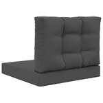vidaXL Coussin de canapé d'extérieur 2 Pièces Anthracite Polyester
