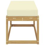 vidaXL Banc de Jardin Bois d'Acacia Massif Blanc