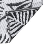 vidaXL Tapis d'extérieur Blanc et noir 160x230 cm PP