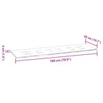 vidaXL Coussin de banc de jardin avec motif de feuilles - 180x50x4 cm  fabriqué en tissu Oxford