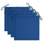 vidaXL Chaises à manger d'extérieur lot de 3 et coussins Acacia massif