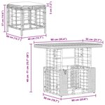 vidaXL Ensemble de salle à manger pour jardin 3 Pièces Nature et Blanc