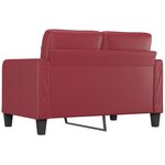 vidaXL Canapé à 2 places Rouge bordeaux 120 cm Similicuir