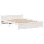 vidaXL Cadre de lit avec tête de lit sans matelas blanc 120x200 cm