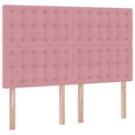 vidaXL Lit avec rangement et matelas Rose 140 x 190 cm Velours