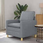 vidaXL Canapé Gris clair 76 x 81 x 87 5 cm Tissu