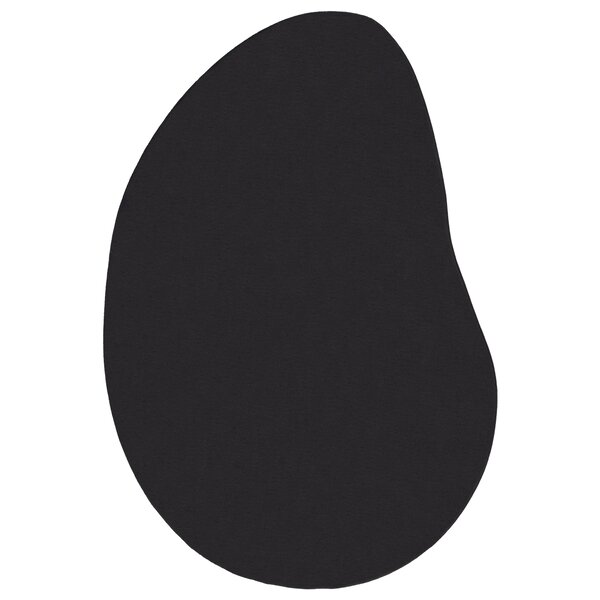 vidaXL Tapis Noir 100x200 cm Polyester Antidérapant
