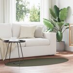 vidaXL Tapis "HUARTE" Vert Forêt 80x150 cm Ovale