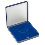 Écrin monnaie avec plateau velours bleu pour pièces de 18 à 50 mm. Diamètre intérieur - 26 mm