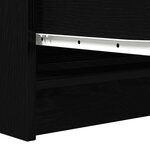vidaXL Buffet chêne noir 100x35x76 cm bois d'ingénierie