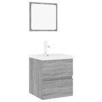 vidaXL Meubles de salle de bain Sonoma gris Bois d'ingénierie
