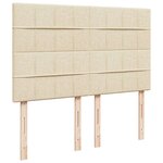 VidaXL Cadre de lit ottoman avec matelas crème 140x200 cm tissu