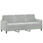 vidaXL Ensemble de canapés 2 Pièces gris clair velours
