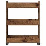 vidaXL Armoire avec roue Bois ancien 60 x 22 x 79 cm Bois d'ingénierie