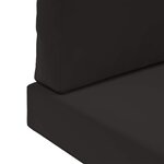 vidaXL Coussin de canapé d'extérieur 3 Pièces Noir Polyester