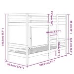 vidaXL Lit superposé 90x190 cm Bois de pin massif