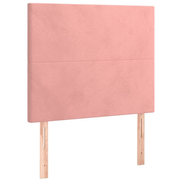 vidaXL Têtes de lit 2 Pièces Rose 90x5x78/88 cm Velours