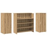 vidaXL Bureau réception chêne artisanal 180x50x103 5cm bois ingénierie