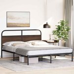 vidaXL Cadre de lit sans matelas 150x200 cm chêne marron
