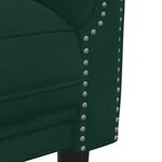 vidaXL Ensemble de canapés 3 Pièces vert foncé velours