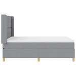 vidaXL Lit à ressorts avec bandes LED Gris clair 160 x 200 cm tissu