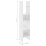 vidaXL Bibliothèque Blanc brillant 40x35x180 cm Bois d’ingénierie