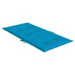 vidaXL Coussins de chaise de jardin à dossier bas lot de 6 bleu