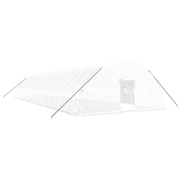 vidaXL Serre avec cadre en acier blanc 108 m² 18x6x2 85 m