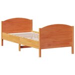 vidaXL Cadre de lit sans matelas cire marron 75x190 cm bois pin massif