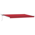 vidaXL Auvent Rétractable Automatique avec LED Rouge 500x300 cm
