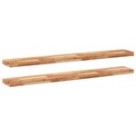 vidaXL Étagères flottantes 2 Pièces 140x20x4 cm acacia massif à l'huile