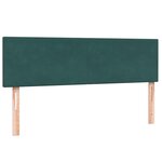 vidaXL Sommier à lattes de lit et matelas vert foncé 160x220cm velours