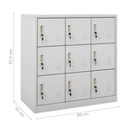 vidaXL Armoires à casiers 5 Pièces Gris clair 90x45x92 5 cm Acier