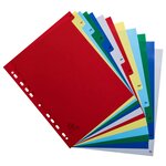 Intercalaires mensuels maxi A4+ en polypropylène, 12 divisions - Assortis