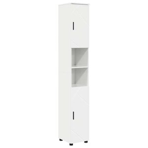 vidaXL Cabinet de salle de bain Blanc brillant 30 x 35 x 192 cm