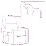 vidaXL Fauteuil de massage inclinable Marron foncé Tissu