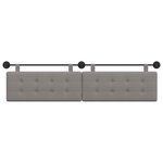 vidaXL Tête de lit suspendue Taupe Tissu