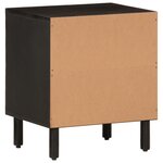 vidaXL Table de chevet noir 40x33x46 cm bois de manguier solide