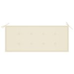 vidaXL Banc de jardin empilable et coussin 128 5cm Bois de teck massif