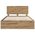 vidaXL Cadre de lit Chêne artisan 140 x 190 cm Bois de pin massif