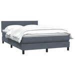 vidaXL Sommier à lattes de lit et matelas gris foncé 160x210cm velours