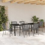 vidaXL Ensemble de salle à manger pour jardin 7 Pièces Anthracite