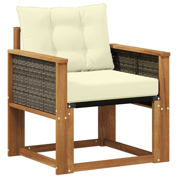 vidaXL Sofa de milieu extérieur Bois d'Acacia Massif Naturel