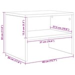 vidaXL Table de chevet chêne sonoma 40x30x30 cm Bois d'ingénierie