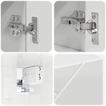 vidaXL Ensemble de mobilier de salle de bain 4 Pièces Blanc brillant