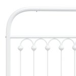 vidaXL Cadre de lit métal sans matelas et pied de lit blanc 107x203 cm