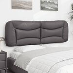 vidaXL Coussin de tête de lit gris 160 cm similicuir